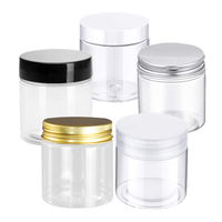 Pot en Plastique PET Transparent pour Poudre et Crème, Contenant de Beurre Corporel, Gommage, Miel, Alimentaire, avec Couvercles – Tailles Variées : 1 oz, 2 oz, 4 oz, 6 oz, 8 oz, 16 oz, 150 ml, 200 ml