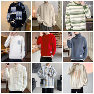 Tùy chỉnh mùa đông áo thun thiết kế áo len mới của nam giới cộng với kích thước của nam giới quần áo Áo len nhà máy bán buôn - Product Image 6