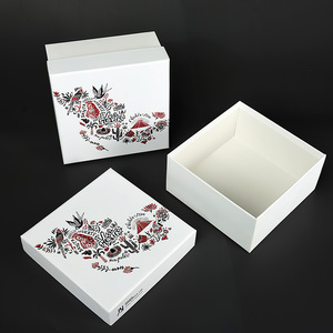 Tùy Chỉnh Trắng Nắp Và Dựa Cứng Nhắc Bao Bì Các Tông Thanh Lịch Hộp Quà Tặng Với Ribbon Bow - Product Image 1