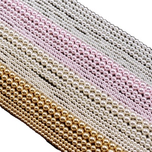 Oro chiaro 4mm 6mm 8mm 10mm <span class=keywords><strong>Swarovski</strong></span> perle sciolte di cristallo naturale per la creazione di gioielli di cristallo bianco e perle Ovski - Product Image 2