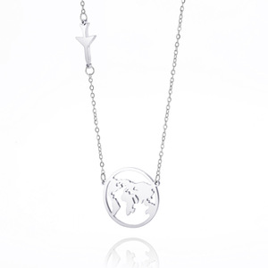 สร้อยคอสแตนเลสสตีลสำหรับการเดินทางรอบโลกเครื่องประดับสร้อยคอจี้ดวงอาทิตย์จักรวาลกาแล็คซี่ - Product Image 5