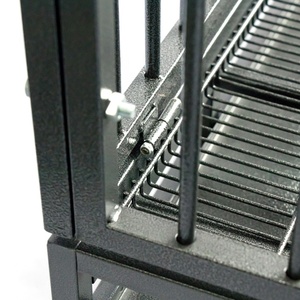 Tùy chỉnh 37 "Heavy Duty kim loại màu đen Dog Cat Crate lồng vật nuôi lồng với khay - Product Image 2