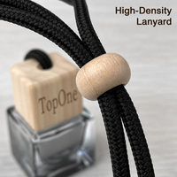 Diffuseur de parfum pour voiture TopOne OEM/ODM, flacon en verre noir dégradé avec bouchon en bois écologique pour l'aromathérapie
