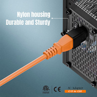 Adaptateurs certifiés ETL, adaptateur d'alimentation C20 vers C13, adaptateur de prise C13 vers C20, adaptateur secteur PluGrand WA-0088 15A 125V AC pour UPS/PDU, etc.