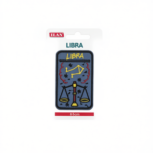 Toppa in tessuto con simbolo Libra di Ilan, 8x5 cm, termoadesiva, ricamata, per accessori di abbigliamento - Product Image 2