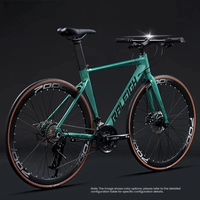 Vélo de route aérodynamique 700C Teardrop - Cadre en alliage d'aluminium, roues 700x28C, freins à disque mécaniques, 21 vitesses, capacité de charge 120 kg, ergonomique