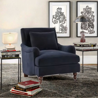 Fauteuil inclinable de salon d'hôtel moderne un siège canapé en velours chaise balcon avec échantillon gratuit en tissu mobilier de maison pour les loisirs