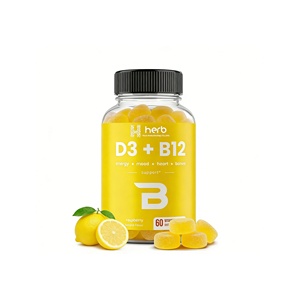 Gomitas Veganas de Vitamina D3+B12 OEM/ODM, Suplementos Multivitamínicos para Huesos y Músculos Saludables, Suplementos Herbales, Gomitas de Vitamina D3+B12 - Product Image 1