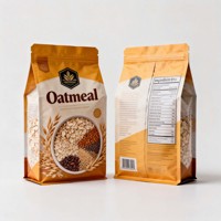Sachets personnalisés en aluminium de qualité alimentaire à fond carré pour aliments pour animaux, gelée, salade, céréales, flocons d'avoine