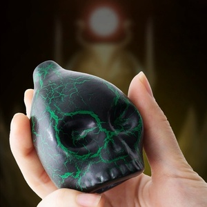 Silbato Azteca de Calavera Agrietada, Hecho a Mano de Arcilla, con Sonido de Grito de Fantasma, Multicolor, Regalo de Halloween con Cordón y Bolsa de Almacenamiento - Product Image 3