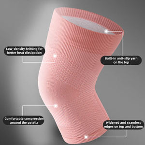 Genouillère de sport en nylon à haute élasticité avec logo, double réglage, pour la course à pied - Product Image 2