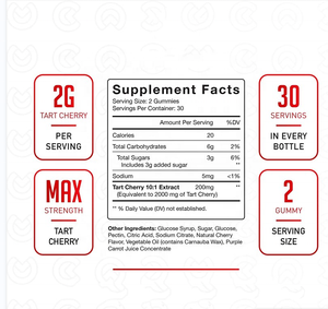 เจลทาร์ตเชอร์รี่ทาร์ตเจลนุ่มสำหรับการนอนหลับยาทำความสะอาดกรดยูริคมีประสิทธิภาพ - Product Image 5