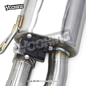 ท่อไอเสีย SS304 แบบเต็มระบบสำหรับ <span class=keywords><strong>Audi</strong></span> <span class=keywords><strong>S8</strong></span> D5 4.0T ปี 2020-2024 พร้อมวาล์วควบคุมเสียงแบบ Catback และเรโซเนเตอร์ หัวท่อไอเสียแบบสี่ทางออก - Product Image 2