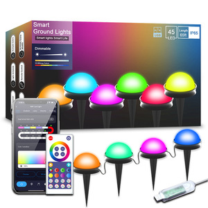 Luz <span class=keywords><strong>de</strong></span> jardín inteligente <span class=keywords><strong>Tuya</strong></span> RGBIC LED, foco impermeable con sincronización musical, luces ambientales enterradas para césped - Product Image 1