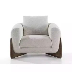 Design moderne sens Simple tissu doux moderne canapé en bois meubles de salon meubles de maison canapé Double