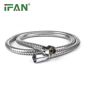 IFAN Stainless Steel Hose EPDM Inner Tube 1.5M Double Lock Thread Shower Flexible Braided Hose Plumbing Hose