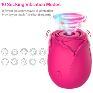 Mainan seks magnetik wanita, USB dapat diisi ulang silikon klitoris mawar mainan seks untuk wanita dengan fitur mengisap