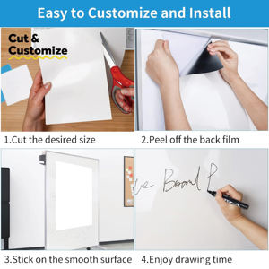 ปากกาไวท์บอร์ดแบบลบได้ A3 A4 A5 สำหรับติดตู้เย็น กระดานไวท์บอร์ดแบบแห้ง กระดานไวท์บอร์ดติดตู้เย็น สติ๊กเกอร์ไวท์บอร์ดสำหรับครัว บันทึกช่วยจำ รายการซื้อของชำ - Product Image 6