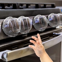VB003 Prodigy innovant serrures de sécurité de cuisine interrupteur de protection de four à gaz protecteur de couvercle de bouton de poêle en PVC durable et matériau PC