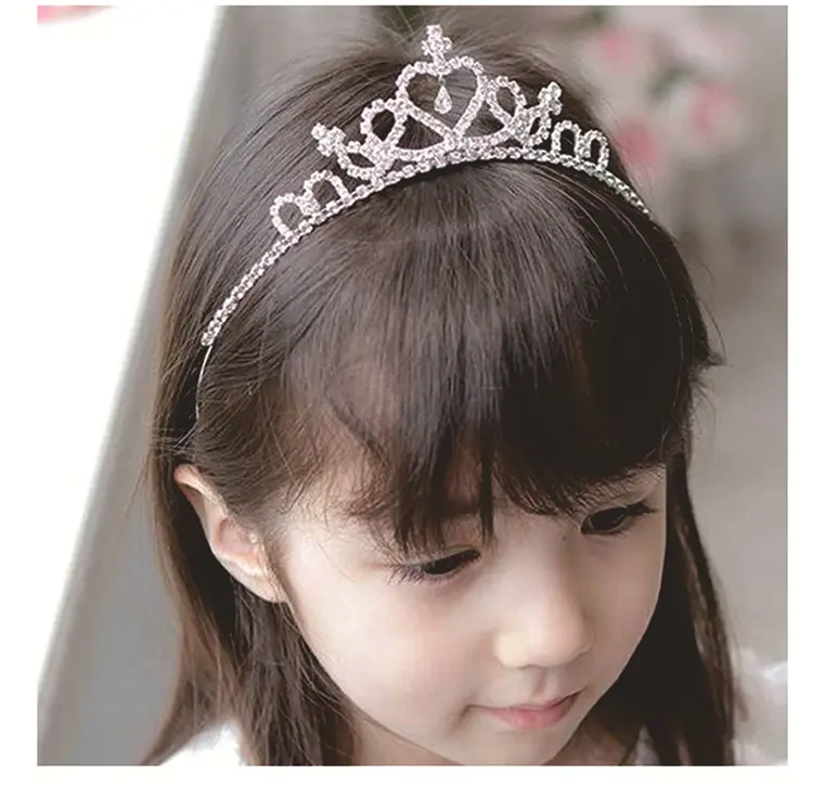 Enfants cheveux accessoires cheveux accessoires fille mignon couronne princesse petite fille strass couronne épingles à cheveux bébé peigne à cheveux