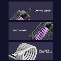 Lampe anti-moustiques électrique, piège à lumière UV, matériau ABS, état solide, utilisation domestique, jardin, camping, extérieur, rechargeable