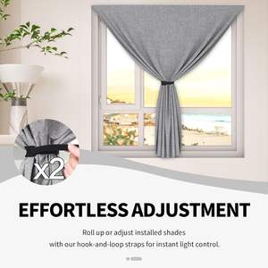 Rideaux occultants DIY découpables DaiRui avec attaches auto-agrippantes, stores temporaires sans perçage pour appartement - Product Image 4