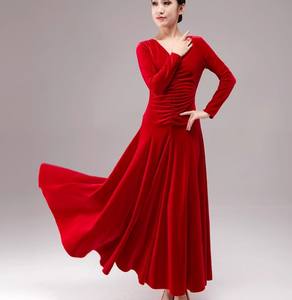 FLHY0365 robes moulantes 2023 arrivée Costumes <span class=keywords><strong>Flamenco</strong></span> chœur <span class=keywords><strong>espagnol</strong></span> valse salle de bal robes de danse latine rouge pour les femmes - Product Image 6