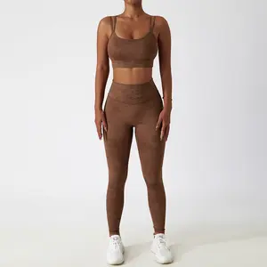 Yeni özel egzersiz kıyafeti kadın aktif giyim Yoga setleri spor kadın spor spor setleri