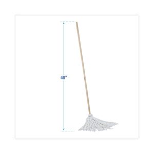 16 oz. Tampon de serpillière en microfibre avec panier en plastique et forme rectangulaire pour un nettoyage efficace (6/carton) - Product Image 1