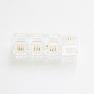 สายเคเบิลเน็ตเวิร์คที่ได้รับการรับรอง U L <span class=keywords><strong>AMP</strong></span> ขั้วต่อตัวผู้ <span class=keywords><strong>CAT6</strong></span> RJ45ปลั๊กยาง - Product Image 3