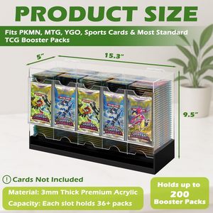 ตู้ใส่การ์ดอะคริลิคใสแบบพรีเมียม 3 ช่อง สำหรับการ์ดสะสม การ์ดกีฬา และการ์ดบูสเตอร์ - กันน้ำ ประกอบง่าย - Product Image 6