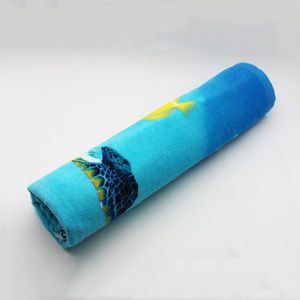 100% 棉奢华75x150CM厘米沙滩巾高品质夏季奢华沙滩巾定制活性印花标志动物包 - Product Image 2