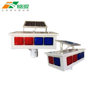 Luz de Advertencia Intermitente Solar para Tráfico, 4 Luces, 4 Caras, LED, Aluminio, IP65, Montaje en Suelo - Product Image 2