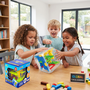 Vente flash : Jouet éducatif <span class=keywords><strong>cube</strong></span> à billes roulantes 3D, <span class=keywords><strong>labyrinthe</strong></span> <span class=keywords><strong>cube</strong></span> puzzle pour enfants de 5 à 7 ans - Product Image 5