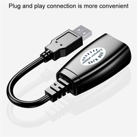 Kit Adaptador de Extensión USB a RJ45, 50M, USB 2.0 a través de Cable Ethernet Cat5e/6, Extensor para Teclado, Ratón y Cámara