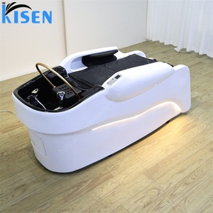 KISEN Fauteuil de lavage de cheveux électrique automatique confortable avec massage 4D et bac intégré pour salon de coiffure et spa capillaire, vente en gros - Product Image 1