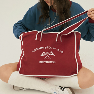 Bolsa de Lona Reutilizable de 12oz, Estilo Vintage, para Deportes, Compras, Viajes, con Cierre a Presión y Logotipo Personalizado - Product Image 3