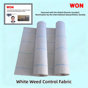 WON Toile de paillage tissée de haute qualité pour usage agricole, couverture de <span class=keywords><strong>sol</strong></span> anti-mauvaises herbes, tapis réfléchissant personnalisé pour serre, toile de serre blanche - Product Image 2