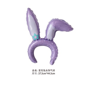 Speciale Schattige Kinderen Happy Birthday Party Hoed Folie Ballonnen Peking Opera-Vormige Konijn Hoofdband Ballon - Product Image 5