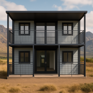 Maisons modulaires préfabriquées de qualité industrielle en conteneurs, duplex à 2 étages, pour logement du personnel/abri temporaire - Product Image 1