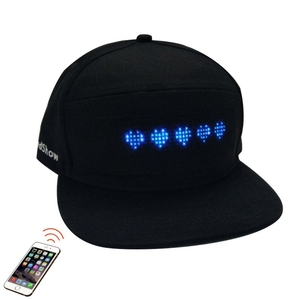 Iledshow USB recargable Led desplazamiento texto gorras de béisbol luminosa LED gorra iluminar mensajes de desplazamiento Digital LED sombreros y gorra - Product Image 1