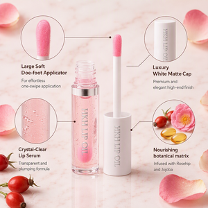 Aceite Labial Vegano de Marca Privada HKH con Vitamina C, Colágeno, Ácido Hialurónico, Jojoba y Rosa Mosqueta, Humectante Nutritivo, Voluminizador e Iluminador - Product Image 4