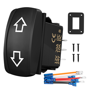 Interrupteur à bascule à inversion de polarité 12V/24V haute résistance 20A Momentané DPDT 7 broches <span class=keywords><strong>LED</strong></span> pour automobile marine - Product Image 1