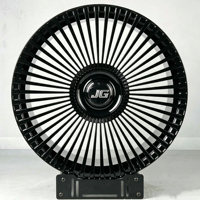 Jantes forgées monobloc JG 6061-T6, noir brillant, entièrement peintes, design multi-branches Turbo, jantes en alliage pour BMW Audi Tesla Range Rover