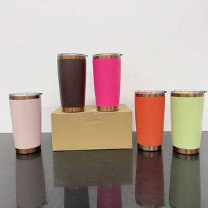 Laser Engraving Stainless Steel <b>Cup</b> Powder Coated Insulated 20oz Copper Plated Colored Tumbler with Magnetic Slide <b>Lid</b> - Product Image 2