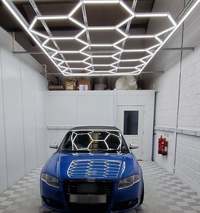 Car Detailing Price Lighting Fixtures for Shop Garage Hexagon Lights Decoration for Showroom - Product Image 1