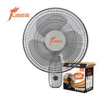 Ventilador de Pared de 16 Pulgadas con Control por Cordón, Oscilación Automática, Aspas de Plástico Ligeras