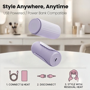 เครื่องม้วนผมไร้สายแบบพกพา รุ่นใหม่ล่าสุด ขนาด 1.25 นิ้ว พร้อมพอร์ต USB ขนาดเล็ก ใช้งานง่าย ปลอดภัย เหมาะสำหรับทุกสภาพเส้น<span class=keywords><strong>ผม</strong></span> - Product Image 1