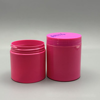 Pot en plastique PET cylindrique à large ouverture de 250 ml, vide, pour crème pour le visage, soins de la peau, avec bouchon à vis, pour bonbons, biscuits, chocolat