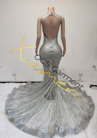 Robes de bal tendance Ocstrade, luxueuses, en strass, en tissu brillant transparent à mailles foncées, robes de bal élégantes 2024